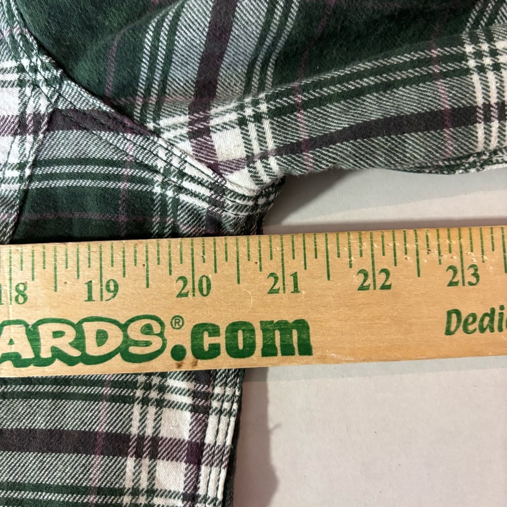 Carhartt Shirt Womens Medium Green Black Plaid‎ Hamilton Flannel Workwear Casual - Picture 5 of 7